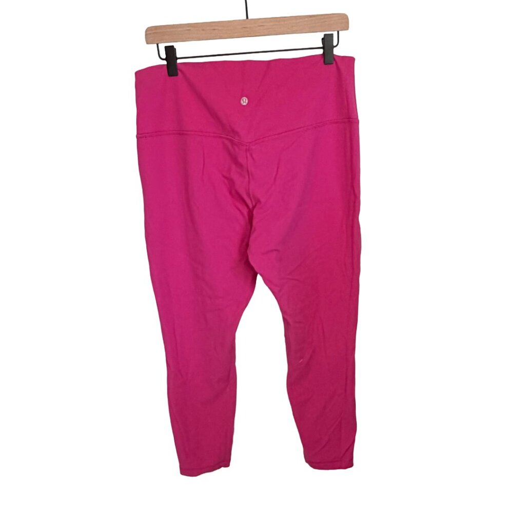 Lululemon Sonic Pink Align High-Rise Leggings 25” Crop Size 14 - Picture 3 of 6
